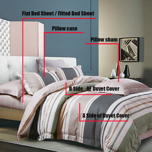 清仓豪华100% 纯棉砂光耐污羽绒被被套床单床上用品套装 - Product Image 3