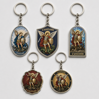 Porte-clés personnalisé Saint Michel Archange, amulette religieuse, cadeau pour croyants catholiques, vente en gros
