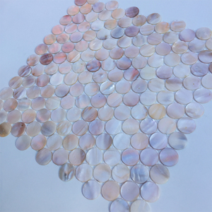 Azulejos de mosaico de concha redonda para baño, azulejos de mosaico de colores iridiscentes con chip circular para madre de perla - Product Image 4