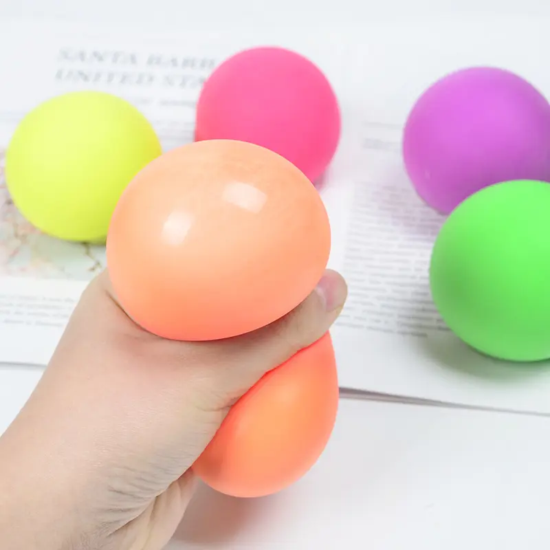 Colorful Unbreakable Squeeze Stress Balls hand squeeze ball toys bounce stress ball squishy squeeze toy for kids
