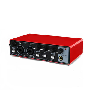 Tarjeta de Sonido Profesional de fábrica para micrófono de estudio, interfaz de <span class=keywords><strong>Audio</strong></span>, tarjeta de sonido para ordenador, transmisión en vivo, grabación, canto - Product Image 1