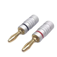 Connecteur de câble de haut-parleur Hi-End HIFI en cuivre plaqué or, prise banane, adaptateur jack à vis, prise banane 4 mm