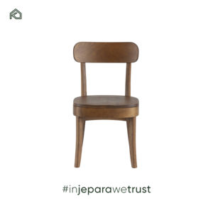 Juego de comedor Elok de madera de teca con asientos tapizados que ofrecen una comodidad refinada y un equilibrio visual elegante. - Product Image 4