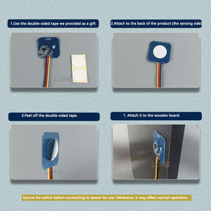 分体式免钻孔触摸感应开关 - 可穿透木材，多功能（DC5-24V），适用于橱柜衣柜木制家具 - Product Image 4