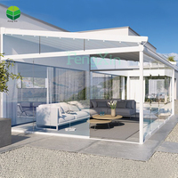 Auvent de restaurant électrique extérieur aluminium PVC pergola pliante Patio auvent motorisé toit rétractable PVC PVC enduit