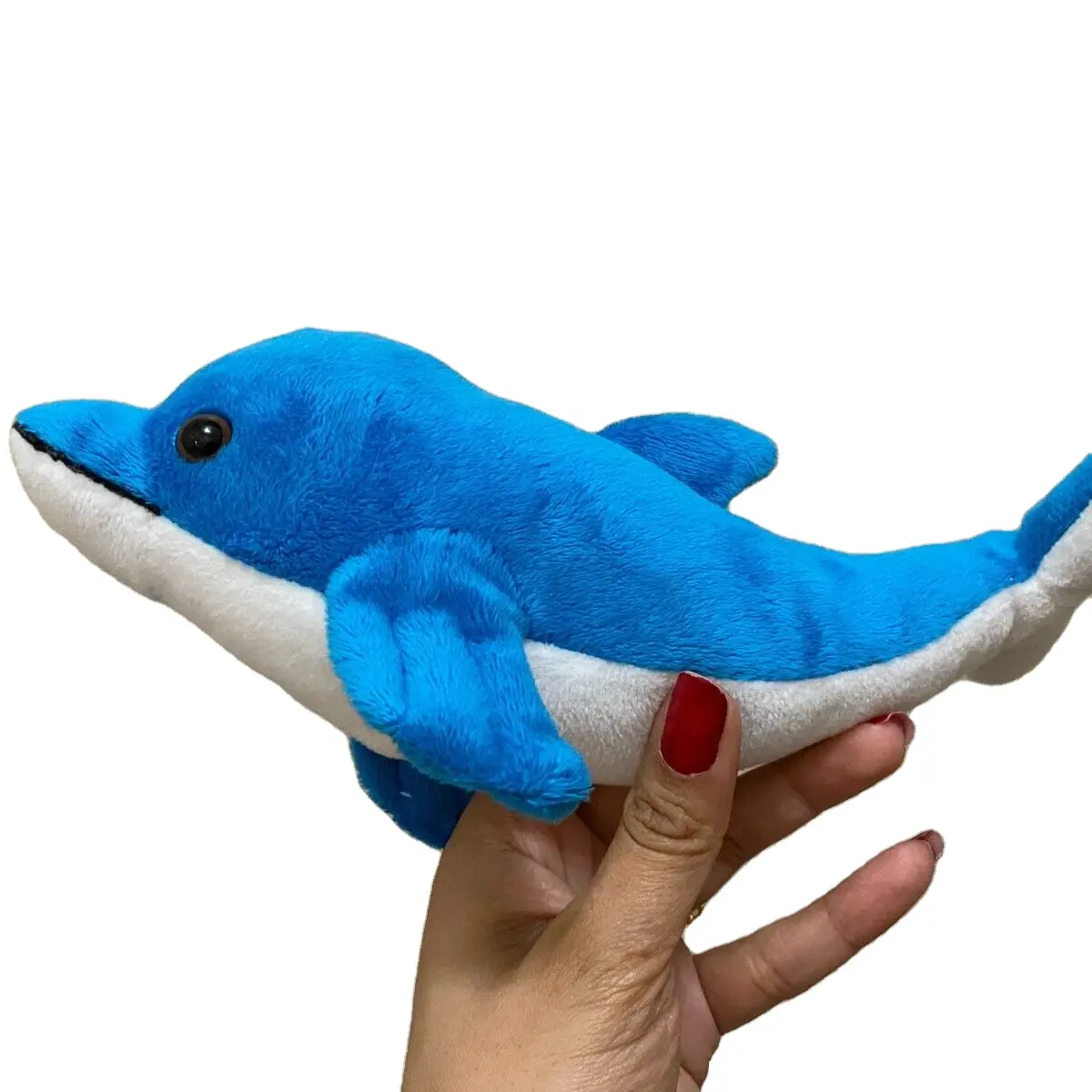 ของเล่นตุ๊กตาผ้านุ่มรูปปลาวาฬสีน้ำเงินผลิตภัณฑ์ต่ำกว่า1ดอลลาร์สั่งทำใหม่