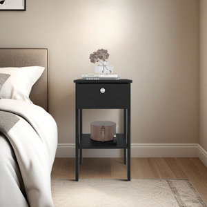 Shongopovi One <b>Drawer</b> Nightstand Wenge Modern Style Bedroom <b>Storage</b> <b>Drawer</b> - Product Image 6