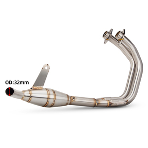 Sistema de Escape Completo Modificado para Motocicleta Yamaha YZF R3 R25 <span class=keywords><strong>MT03</strong></span> 2015-2024, Tubería de Conexión Frontal con Silenciador de Malla - Product Image 3