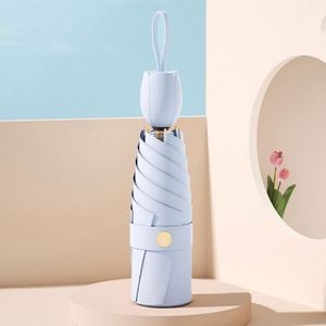 Paraguas Mini Plegable de 5 Secciones con Protección UV, Marco Ligero de Fibra de Vidrio, Mango Tipo Tulipán, Personalizable con Logotipo, Portátil - Product Image 4