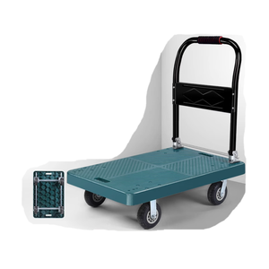 800kg Load Industrial Plastic Heavy Duty <b>Foldable</b> Platform Hand Trolley <b>Cart</b> Truck - Product Image 1