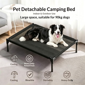 Lit pour chien surélevé Easy <span class=keywords><strong>Wash</strong></span>, portable, respirant, en maille, pour l'extérieur, pour grands chiens - Product Image 3