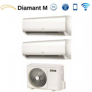 Climatizador Acondicionado Ferroli Dual Split Inverter Serie DIAMANT PLUS M 7 + 9 con 14-2 Wi-Fi Integrado 7000 + 9000 - Nov - Product Image 2