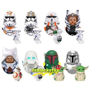 212 Clone Airbrne Trooper Ahsoka Boba Fett Mandalorian Darth Vader Block Figura SW Guerras Espaciais Building Block Figura Brinquedo TV6102