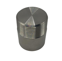 Bouchon d'extrémité de tuyau rond poli en acier inoxydable 316L forgé 1 1/4" BSPT B16.11 3000LB