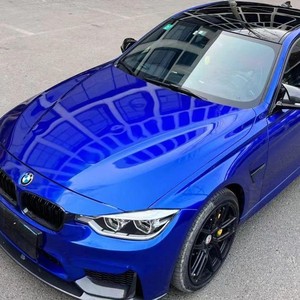 Film vinyle PET bleu myrtille pour voiture de sport de luxe, haute brillance, anti-rayures, auto-réparateur, film de changement de couleur automobile en rouleau - Product Image 1