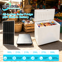 Congélateur solaire 210L DC 12V 24V à faible consommation pour la conservation de la viande sauvage congelée dans les chalands de chasse aux États-Unis