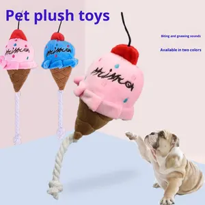Jouet en peluche pour chien en forme de crème glacée avec son, résistant aux morsures, pour le nettoyage des dents et l'entraînement - Product Image 3