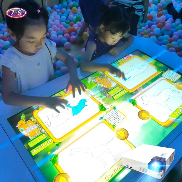 Custom Hardware & Software Interactive  AR Drawing Children Wall Projection Game Solution for Amusement Park