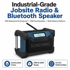 Anpassbare Farbe Baustellen-BT-Lautsprecher 18V Batteriebetrieben OEM Private Label IP65 Radio - Product Image 2