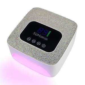 <span class=keywords><strong>Lampe</strong></span> à ongles rechargeable de luxe avec strass SUN S50 MAX, lumière rouge, sans cordon, sécheuse à ongles UV LED sans fil avec capteur automatique intelligent - Product Image 1