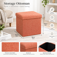 Tabouret de rangement carré pour la maison, pouf ottoman, petit canapé, chaise pour adulte