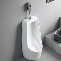 Witte vrijstaande urinoir model 300 sensor handbediening dubbele spoeling keramiek voor openbare toiletten sanitair