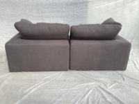 Vente en gros ensemble de canapés sectionnels en tissu turquoise meubles de maison rembourrés de luxe légers en forme de fantaisie en «L»