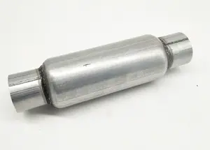 Silenciador de tubo de escape, aluminado/galvanizado, de aço, silenciador id57mm para sistema de escape automático