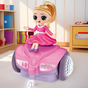 2024 nueva muñeca encantadora de moda de baile; coche de muñeca de equilibrio con música y luz; muñeca de equilibrio B/O, muñeca de iluminación que funciona con batería - Product Image 4
