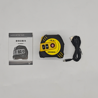 Mètre à ruban numérique intelligent laser professionnel 2-en-1, règle de 5 m et télémètre de 40 m, usage industriel, indice de protection IPX4, plastique ABS