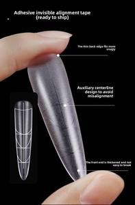 Capsules d'ongles multifonctionnelles express 320 pièces/boîte, forme amande trapézoïdale, à couverture complète en gel, application facile 2 en 1, luxe - Product Image 6