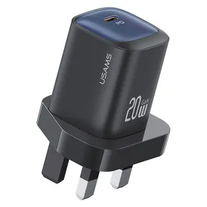 Usams 2024 Nieuw Product Pd 20W Eu Uk Mobiele Telefoon Muur Type C Snellader Power Adapter 20W Telefoon Usb Oplader Met Type C Poort