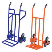Chariot de transport pliable à six roues avec poignée ergonomique, cadre en acier, plateforme portable, outils de montée d'escaliers, robuste, OEM