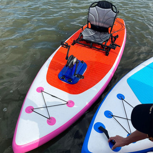 Tabla de paddle surf inflable con sistema de pedales, asiento de aluminio y sistema de dirección para lagos y ríos, unisex, portátil, de PVC. - Product Image 3