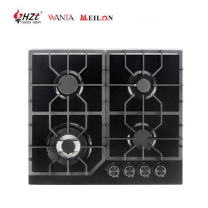 Table <span class=keywords><strong>de</strong></span> <span class=keywords><strong>cuisson</strong></span> professionnelle personnalisée à quatre brûleurs, <span class=keywords><strong>plaque</strong></span> <span class=keywords><strong>de</strong></span> <span class=keywords><strong>cuisson</strong></span> noire au gaz avec <span class=keywords><strong>plaque</strong></span> en verre - Product Image 2