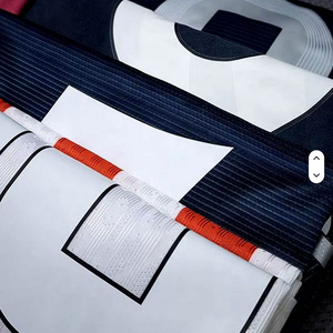 定制徽标透气环保轻质速干防紫外线100%涤纶短袖男式足球服 - Product Image 1