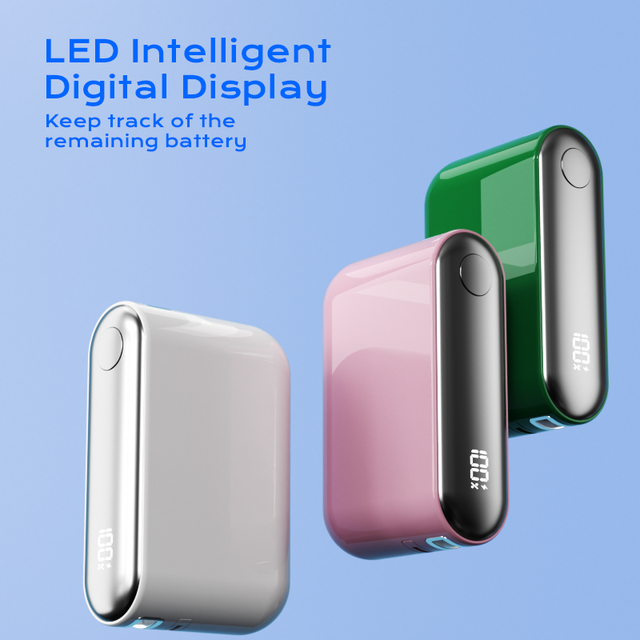Slim Power Bank 10000mAh Fast Charging USB-C LED Display Multi-Device Portable Charger Travel Power Bank