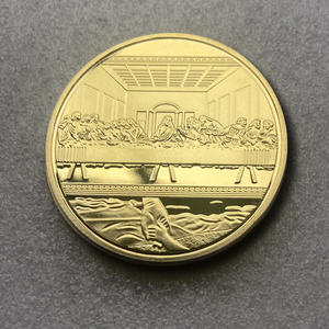 Dernière Cène Douze Apôtres Pièce Commémorative Médaillon Plaqué Or Plaqué Argent Badges Usine Direct Nouvel An Ange - Product Image 6