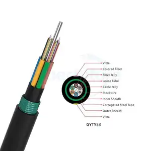 制造价格GYTY53 24芯光纤单模户外双护套铠装光缆