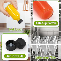 Bouteille en verre Boston 60 ml transparente ronde pour jus, lait, boissons, café infusé à froid, avec bouchon à vis en plastique – Vente en gros