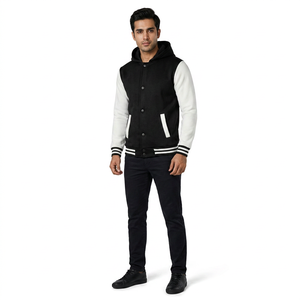 Blouson Bomber Baseball Homme Style Varsity à Capuche Décontracté – Meilleure Vente, Qualité Supérieure - Product Image 1