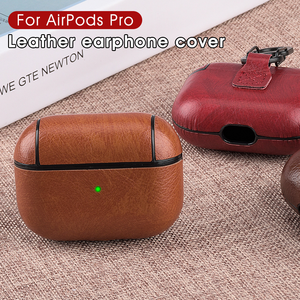 Étui en cuir PU pour <span class=keywords><strong>Airpods</strong></span> Pro Housse de protection de luxe Étui pour écouteurs Boucle pour Air Pods Pro 3 Écouteurs Fundas - Product Image 5