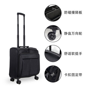 Boîte de rangement grande capacité Qihui pour maquillage, avec couvercle à fermeture éclair, couleur noire unie, pour usage domestique, pour le nail art et le maquillage - Product Image 3