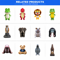 360 degrés personnalisé publicité lumière LED énormes lettres gonflables géantes et Logo Alphabet signes à vendre