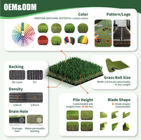 Panneaux muraux artificiels en polypropylène Always Green Grass, écologiques, haute densité, ignifuges, durables, modernes, pour aménagement paysager, 4 panneaux