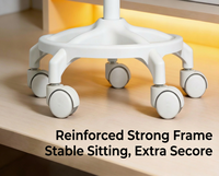Repose-pieds professionnel pour salon de manucure, avec base ronde, confortable, pour spa des pieds, support réglable pour chaise