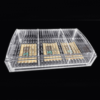 Vente en gros de humidificateurs en acrylique transparent au design moderne Boîte d'exposition de cigares en acrylique transparent personnalisé avec technique de miroir