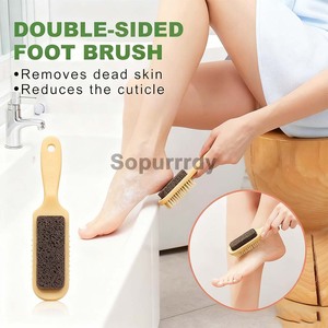 Ensemble de brosses sèches en poils naturels avec logo personnalisé, brosses exfoliantes pour le corps, le visage et les pieds, brosses de pression méridienne, drainage lymphatique, cellulite - Product Image 5