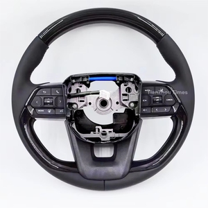 Volante de Cuero y Madera Compatible con Hilux, Fortuner, Camry, Land Cruiser, GR Corolla, Hiace 86, Mark <span class=keywords><strong>X</strong></span>, Prado 120, <span class=keywords><strong>Yaris</strong></span> - Product Image 3