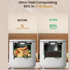 Composteur électrique intelligent multifonctionnel pour déchets alimentaires 3,3 L pour la cuisine, compostage rapide des déchets alimentaires, affichage numérique - Product Image 5